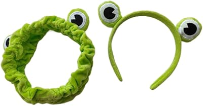 Cute, soft and flexible frog band to apply makeup, wash the face and eyes, annular banner for women and girls, bath, spa, yoga (pack of 2).. Shop confidently with DIAYTAR NIGERIA, offering affordable prices and reliable delivery within a week.
