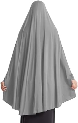Jenny Niqab Abaya fully covered for Muslim women and girls for prayer and Eid Moubarak, Arab jilbab dress for Islamic mosque (color: gray, size: xl).. DIAYTAR NIGERIA revolutionizes online shopping with competitive prices and reliable 5-8 day delivery.