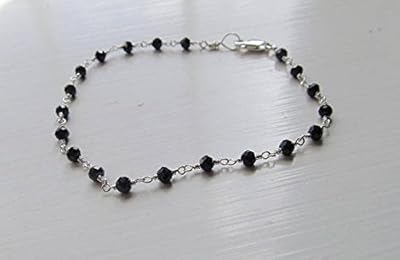 Black spinel bracelet Birth stone August silver rose gold 3.5 mm rose gold.. Affordable choices, delivered fast — that's the DIAYTAR Nigeria promise.
