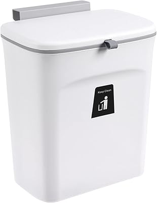 9 -liter Arabest kitchen compost trash can, white compost bucket for counter or sink, small fixable hanging trash with bathroom and desktop cover.. Shop smarter, not harder with DIAYTAR NIGERIA - thousands of products at your fingertips with affordable delivery.
