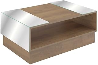 ARTELY DETROIT COBLE TABLE with mirror surface, brown - L90.5 cm x D59 cm x H35.5 cm.. Shop from Nigeria's largest product selection at DIAYTAR, with budget-friendly prices and swift delivery.
