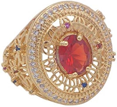18 -carat gold brassard rings and ruby diamonds for men.. DIAYTAR NIGERIA: Where affordability meets variety, with thousands of products delivered in less than 8 days.