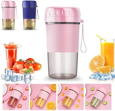 Domestic mini domestic mobile portable rechargeable by USB, culinary robot, juicer, cup of electric juice for the house (pink).. Join millions of satisfied shoppers using DIAYTAR Nigeria every day.