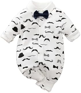 Body with fuyi mustache print with butterfly knot for your little boy, full suit for all-little boys for the occasion.. DIAYTAR Nigeria: Shopping that fits your budget and your schedule.