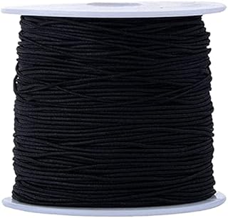 Elastic cord, 100 -meter nylon pearl rope, stretch elastic cord for bracelets, necklaces, jewelry manufacturing, black.. DIAYTAR NIGERIA: Where quality products become affordable with our nationwide shipping service.