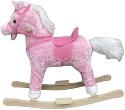 Nice rocking horse for children LB 501 with wooden base, soft material (pink).. DIAYTAR NIGERIA makes every shopping desire a reality with affordable prices and delivery in 5-8 days.