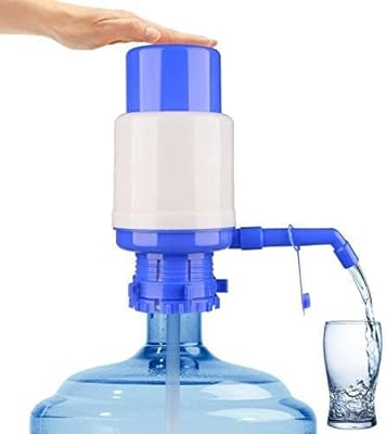Blue ECV manual compression water bottle pump with extra short tube and cap, compatible with most water coolers from 2 to 6 gallons... Experience budget-friendly shopping at DIAYTAR NIGERIA, Nigeria's premier online marketplace with quick delivery.