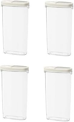 Bocal for dry food IKEA 365+ with lid, capacity 2.3 L, suitable for preserving dry food, [transparent/white, 4 rooms].. Shop with confidence at DIAYTAR NIGERIA, offering extensive product variety with nationwide delivery.