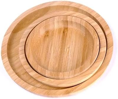 Wooden tray for the kitchen, the house, the kitchen, serve a cup of water, a cake, a barbecue, tea, round wooden tray to eat, pizza (lot of 3).. Explore fashion, tech, home goods, and more on DIAYTAR Nigeria — always affordable, always fast.