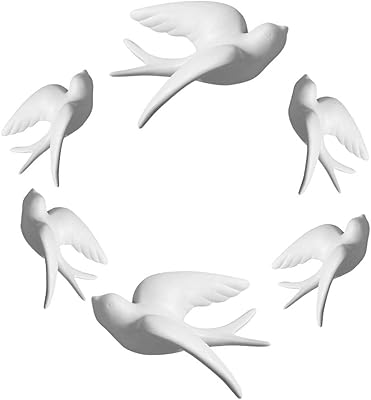 The White Shop Set of wall sculptures to hang in white ceramic for living room and garden, 6 pieces.. Great finds. Great prices. Fast shipping. That’s DIAYTAR Nigeria.