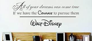 All our dreams can come true if we have the courage to continue them. Walt Home Decor 12 "X 18" vinyl wall sticker, designed by Vinyl Zzz 636.. DIAYTAR NIGERIA redefines convenience with our vast product selection and swift nationwide delivery.