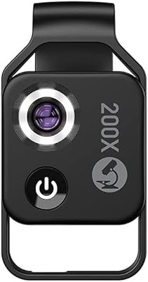 Objective of 200x zoom microscope with LED LED LIGHT MACRO POP OF POCKE OF PLACE PORTABLE for iPhone, Samsung and all smartphones (black with CBL).. Shop for everything you need at DIAYTAR NIGERIA, with budget-friendly prices and quick delivery.