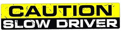 Soldot car warning sticker for new PVC waterproof vinyl driver 15 x 3 cm (attention - slow engine).. Your new favorite way to shop online — DIAYTAR Nigeria.