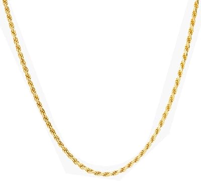 Corde chain collar Diamond size 2 mm True gold plated 24 carats.. DIAYTAR NIGERIA: Where every shopping need is met with affordable prices and reliable 5-8 day delivery.