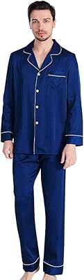 Together pajamas in quimki silk satin for men, set pajamas in silk satin, blouse and long -sleeved pants.. DIAYTAR NIGERIA: Your affordable marketplace with reliable 5-8 day shipping across Nigeria.