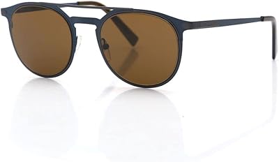Round sunglasses with SF Classic Salvatore Ferragamo logo for men, matt blue, matt blue, 52.. Experience the ease of modern shopping with DIAYTAR NIGERIA's vast selection and quick delivery service.