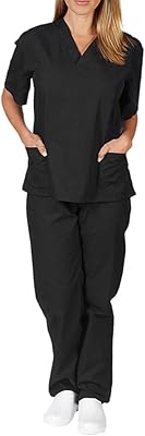 Uniform Uniform Unisex Riox, Set of medical clothes for women and men, blouse and short sleeve pants (black, L).. DIAYTAR NIGERIA: Where shopping dreams come true with budget-friendly prices and nationwide shipping.