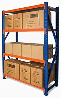 Sustainable metal garage storage supports at 4 Appasly levels, capacity of 300 kg per shelf (200 x 60 x 200 cm) (blue + orange).. Shop for less and receive more with DIAYTAR NIGERIA's expansive e-commerce platform and nationwide delivery.