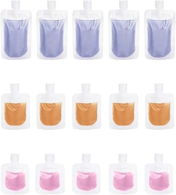 Package of 15 travel covers for toiletries, portable containers of voyage size approved by the TSA, standing pocket, waterproof compressible bags, rechargeable travel accessories for shampoo, revitalizing, lotion, liquid soap.. Enjoy deals you can’t resist and delivery you can trust — DIAYTAR Nigeria.