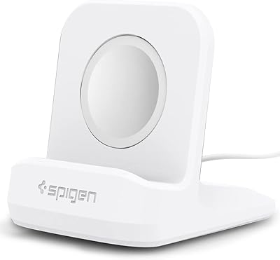SPIGEN S350 charger support designed for Apple Watch Series 7/6/SE/5/4/3/1/1 (45 mm, 44 mm, 42 mm, 41 mm, 40 mm, 38 mm) durable TPU thermal insulation with an anti -stable coating -Anti -slip -White.. DIAYTAR NIGERIA: Nigeria's answer to affordable online shopping with reliable 5-8 day delivery guarantee.