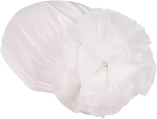 Turban hat with large flower for women, headcut on cancer, chemo cap for hair loss.. For everyday items and more, trust DIAYTAR Nigeria.