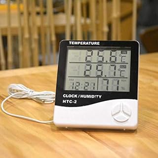 Device to measure humidity and temperature with alarm clock, equipped with an LCD, white, HTC-2 screen.. DIAYTAR NIGERIA combines extensive product options with budget-friendly prices, delivered in 5-8 days.