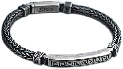 Sterling silver bracelet for men silver bracelet made by hand for men silver bracelet vintage sterling bracelet pure silver with symbol of good luck.. Experience the convenience of online shopping with DIAYTAR NIGERIA's reliable 5-8 day delivery service.