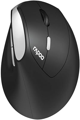 VERTICAL MOUSE Wireless Rapoo Ergonomic design with vertical angle of 60 degrees with wireless connection 2.4 GHz and adjustable sensor 1600 dpi | Optional sound and audio | vertical mouse Rapooo EV250.. Your digital shopping companion, DIAYTAR NIGERIA offers exceptional value with delivery in less than 8 days.