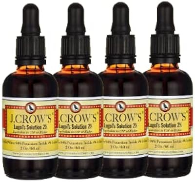 Iodine solution 2% 59 ml of J. Cruz Lugol, pack of four (4 bottles).. DIAYTAR NIGERIA: Where affordability and variety come together with nationwide 5-8 day delivery.