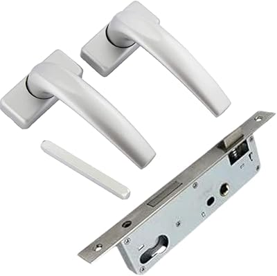 Aluminum cotel door handle with 20 mm locking body, set of robust door handles (silver).. DIAYTAR Nigeria brings you closer to everything you need — fast delivery, low costs, and variety.