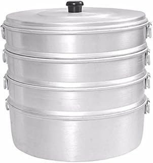 KC Qatar Kc aluminum steam cooker: 8 inches with 4 layers, capacity of 5 liters.. DIAYTAR NIGERIA: Bringing quality products to your doorstep at prices that won't break the bank.