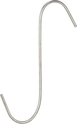 Stainless steel hook in the shape of S, 10 pieces, round polished metal hanger, chef's kitchen tools.. Explore limitless products on DIAYTAR Nigeria — at the lowest prices.