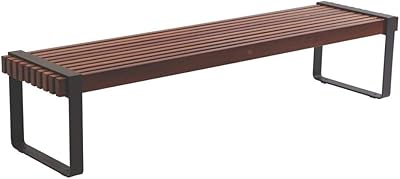 3 -seater tramontina Urban Outline bench in Brazilian Cumaru Cumaru FSC with varnished and steel structure finish.. Experience the convenience of boundless shopping with DIAYTAR NIGERIA's vast selection and quick delivery.