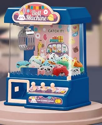 Small claw machine, DIY doll machine, interior electronic arcade game with music for the house, parties, Christmas and birthday gifts, big games - Blue.. Experience shopping without limits at DIAYTAR NIGERIA, where affordability meets convenience in just days.