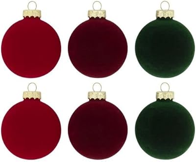 HEMA 6 -piece glass velvet Christmas balls, red/green.. Shop smart, shop DIAYTAR — Nigeria’s trusted e-commerce site.