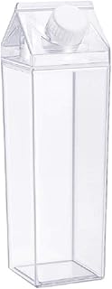 Bottle of water cardboard water 21 oz (500 ml) bottles of transparent square milk plastic without BPA waterproof water bottle of juice in the shape of a portable reusable milk cardboard ideal for fitness, the gym, the campsite, the sports.. Get the deals you love and the delivery speed you need at DIAYTAR Nigeria.