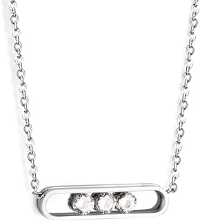 Classic mauve necklace dotted with zircons and diamonds from Messika, white gold.. DIAYTAR NIGERIA brings online shopping to every Nigerian with affordable prices and reliable shipping.