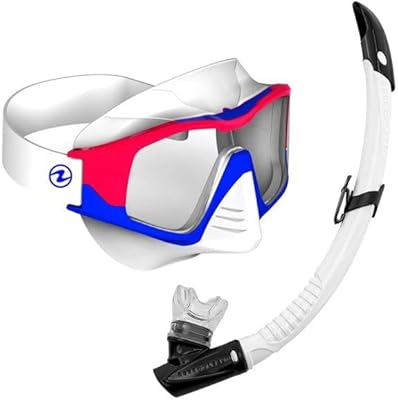 Set of diving masks and snorkeling aqua lang vita, white/red/blue.. DIAYTAR NIGERIA: Redefining online shopping with unbeatable prices and consistent delivery times.