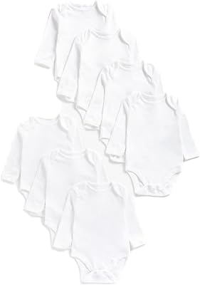 Mothercare Body Unisex with long sleeve to clip CB382 - Package of 7.. With DIAYTAR Nigeria, shopping online is easy, affordable, and fast.