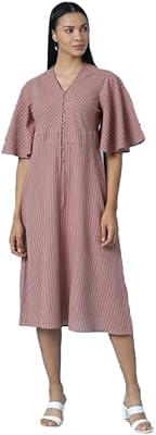 Mid-long striped dress for women.. Experience shopping without limits at DIAYTAR NIGERIA, where affordability meets convenience in just days.