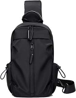 Simple tilted shoulder bag for outdoor use, travel strap travel bag relaxed with external usb loading port, black.. Quick delivery. Quality products. Great deals. That’s DIAYTAR Nigeria.