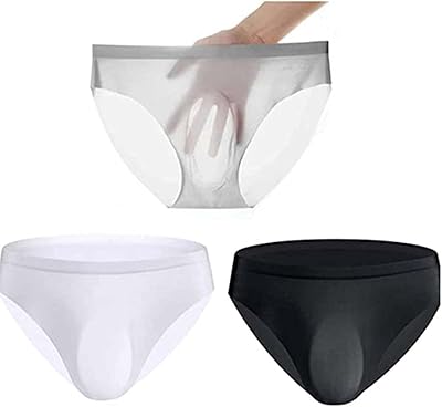 Men's underwear, transparent seamless underwear in icy silk, fast drying, breathable, without size, xxxl, 3 pieces.. Embrace a new era of online shopping with DIAYTAR NIGERIA's extensive range and budget-friendly prices.
