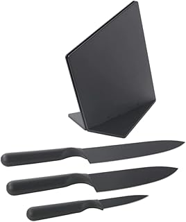 Bloc knife and 3 knives with non -stick ceramic coating, black.. DIAYTAR NIGERIA: Your partner in affordable online retail with reliable delivery across the nation.