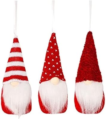 Christmas tree decorations Betsari, set of 3, Elves dolls of Santa Claus without face (red).. Discover endless possibilities with DIAYTAR NIGERIA's comprehensive catalog and budget-friendly delivery.