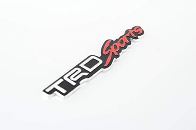 TRD sports car emblem sticker in black aluminum alloy Toyota Corolla Camry Yaris Fj.. DIAYTAR NIGERIA brings the market to your screen with thousands of affordable products delivered to your door.