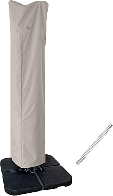 Garden Balsam terrace parasol cover for parasol deported from 9 feet to 11 feet, waterproof, curved lever and right post, outdoor parasol cover with zipper and rod.. DIAYTAR NIGERIA combines affordability with convenience, delivering your purchases within 5-8 days.