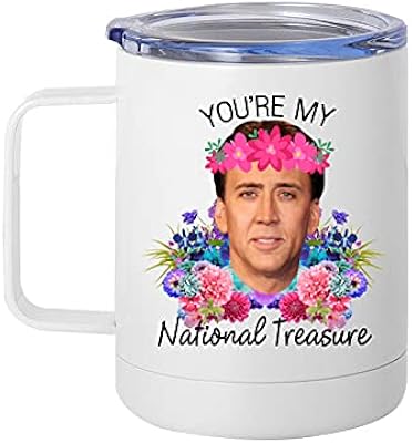 You are my national treasure Nicholas Cage Design Coffee Mug in Stainless Steel Steel Coffee Mug for Women Men Personalized Gift For Mom and Dad 11 Oz.. Everything you want, delivered fast — DIAYTAR Nigeria does it better.