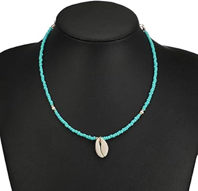 Bohemian collar Green shell rhinestones pearls pendant necklace Long necklace declaration women summer jewelry, s, zinc, without precious stones.. Shop with purpose at DIAYTAR NIGERIA, where your money goes further and delivery is always prompt.