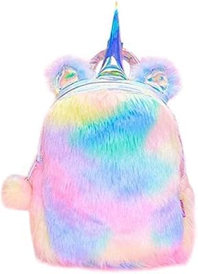 Womdie Unicorn backpack with soft-stuffed school bag, small backpack back bag soft for girls and children, rainbow school bag for travel for travel.. Transform your online shopping experience with DIAYTAR NIGERIA's affordable and diverse marketplace.