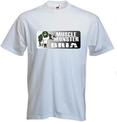 White printed unisex t -shirt - Monster Brea muscle (size m).. DIAYTAR NIGERIA: Your one-stop e-commerce destination with affordable prices and nationwide delivery in 5-8 days.